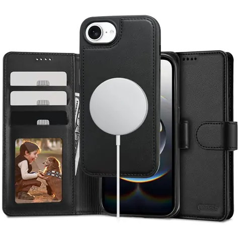 Tech-Protect Wallet MagSafe iPhone 16e/17e matná černá / Pouzdro / MagSafe / Peněženka