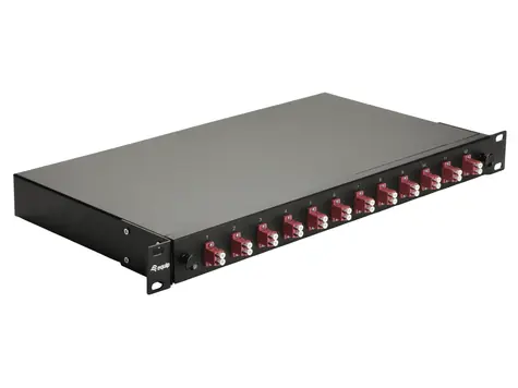 Equip Spojovací box 12-Port LC-Duplex OM4 černá / Optický spojovací box / Rack 19