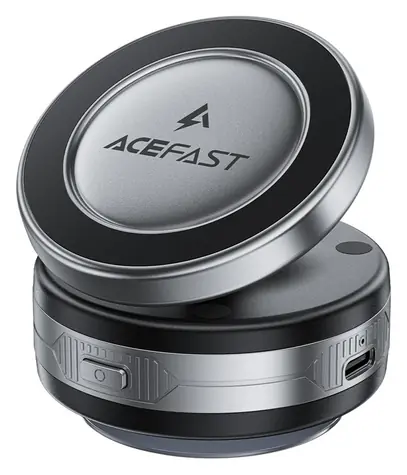 Acefast E29 černá / Držák do auta / Magnetický / Bezdrátové nabíjení / Přísavka