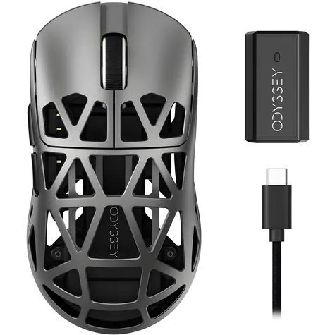 YENKEE YMS 31 ODYSSEY WL / Bezdrátová herní optická myš / 60000 DPI / 47 g / 7 tlačítek / Bluetooth, 2,4 GHz, USB-C