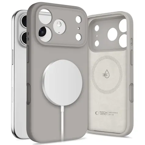 Tech-Protect Silicone MagSafe šedá / Kryt / Apple iPhone 17 Pro / MagSafe / Silikon