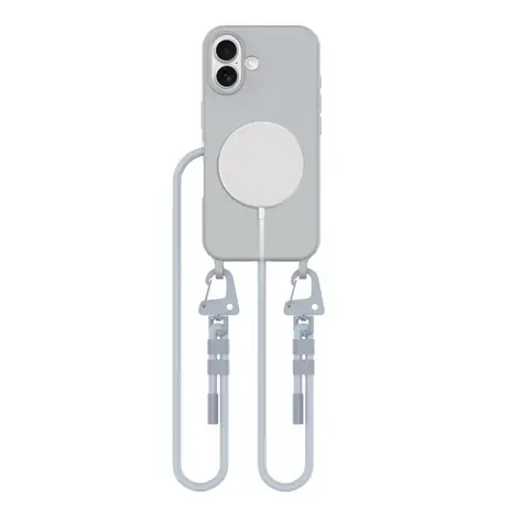 Tech-Protect MagNecklace iPhone 16 šedá / Kryt / MagSafe / Poutko na krk