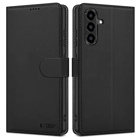 Tech-Protect Wallet Case černá / Pouzdro pro Samsung Galaxy A57 5G / Peněženka / Odklápěcí kryt
