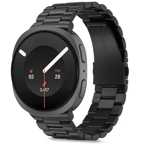 Tech-Protect Nerezový řemínek pro Samsung Galaxy Watch černý / Řemínek / 40/44/46 mm / Nerezová ocel