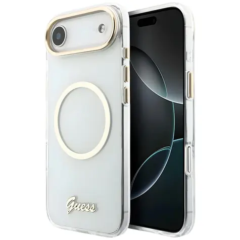 Guess IML Script Metal MagSafe čirá / Zadní kryt / iPhone Air