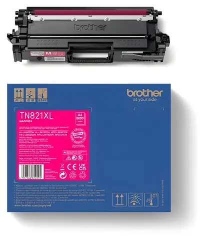 Brother TN-821XLM purpurová / Toner / Originální / 9 000 stran / MFC-L9670CDN, HL-L9470CDN