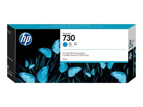 HP P2V68A originální cartridge 730 azurová / Inkoustová kazeta / DesignJet T1700 & T1700dr / 300 ml