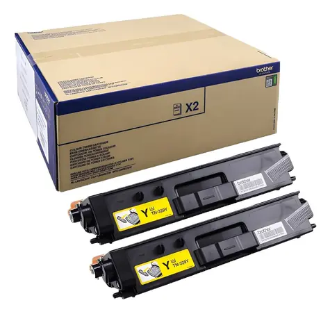 Brother TN-329YTWIN / Originální toner / HL-L8350CDW, MFC-L8850CDW / 2× 6 000 stran / žlutá