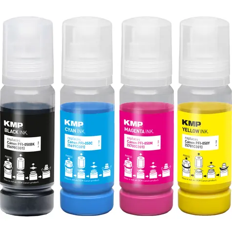 KMP PFI-050 / Cartridge / Multipack BK/C/M/Y / kompatibilní s Canon