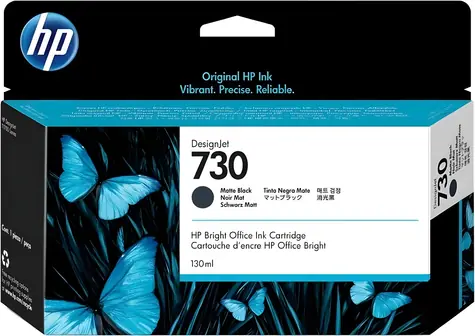 HP 730 matná černá / Inkoustová kazeta / 130 ml / HP DesignJet T1700, T1700dr