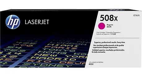 HP 508X CF363XC purpurová / Originální toner / pro LaserJet Enterprise M552, M553 / 9500 stran