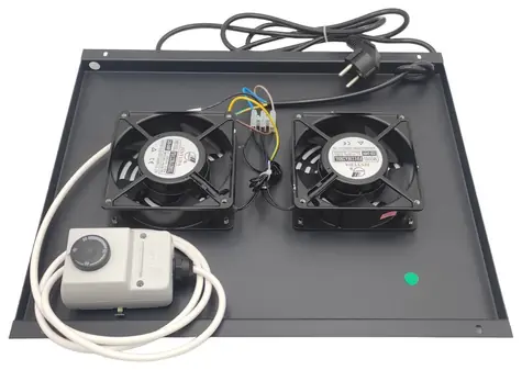 XtendLan Ventilace ECO 600 mm / Ventilace do rozvaděče / 2x ventilátor / termostat