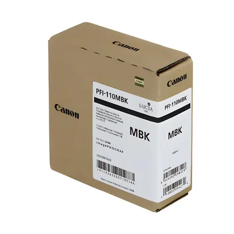 Canon PFI-110MBK matně černá / Inkoustová kazeta / pigmentový inkoust / 160 ml / imagePROGRAF TX-2000/3000/4000