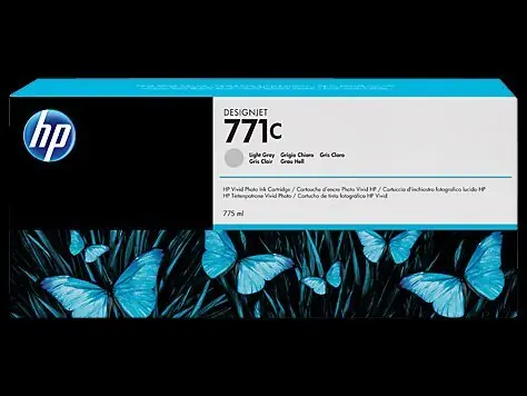 HP 771C světle šedá / Inkoustová kazeta / pro DesignJet Z6200/Z6610/Z6810 Photo / 775 ml