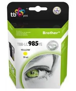 TB inkoustová kazeta pro Brother LC985 žlutá / Inkoustová kazeta / 19 ml / 1200 stran