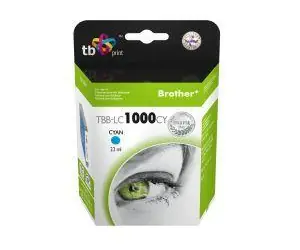 TB inkoustová kazeta kompat. s Brother LC1000C azurová / Inkoustová kazeta / 2212 stran / 22 ml / bez čipu