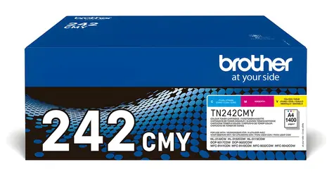 Brother TN-242CMY / Toner / sada CMY / výtěžnost 3× 1400 stran / DCP-9017CDW, HL-3142CW, HL-3152CDW