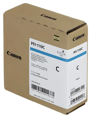 Canon PFI-110C azurová / Cartridge / originál / 160 ml / imagePROGRAF TX-2000, TX-3000, TX-4000