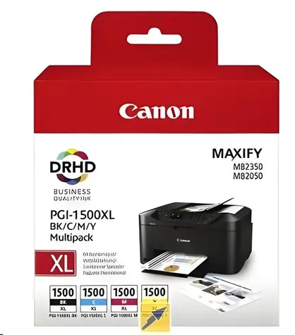 Canon PGI-1500XL BK/C/M/Y Multipack / Originální cartridge / CMYK / pro MAXIFY MB2050, MB2350
