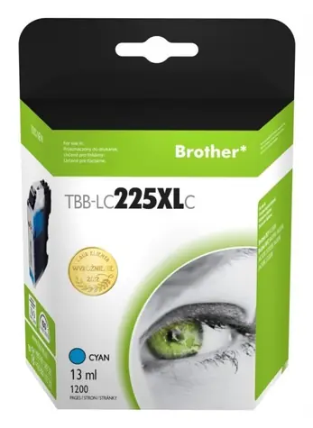 TB TBB-LC225XLC modrá / Inkoustová cartridge / kompatibilní s Brother LC225XL / 13 ml / 1200 stran