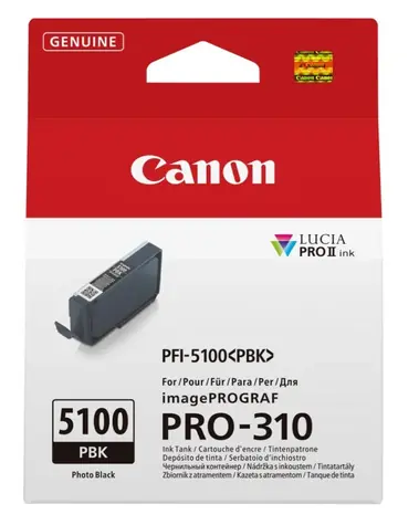 Canon PFI-5100PBK foto černá / Inkoustová náplň / originální / 14,4 ml / pro imagePROGRAF PRO-310