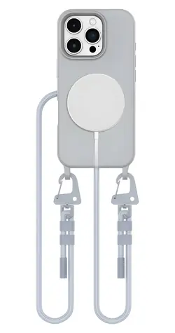 Tech-Protect MagNecklace šedá / Kryt pro Apple iPhone 16 Pro Max / MagSafe / poutko na krk
