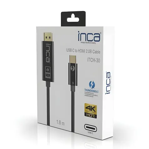 INCA ITCH-30 černá / Adaptér / HDMI na USB-C / 4K 60Hz / 1,8 m