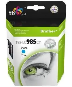 TB kompatibilní inkoustová kazeta Brother LC-985C azurová / Inkoustová kazeta / 1200 stran / 19 ml