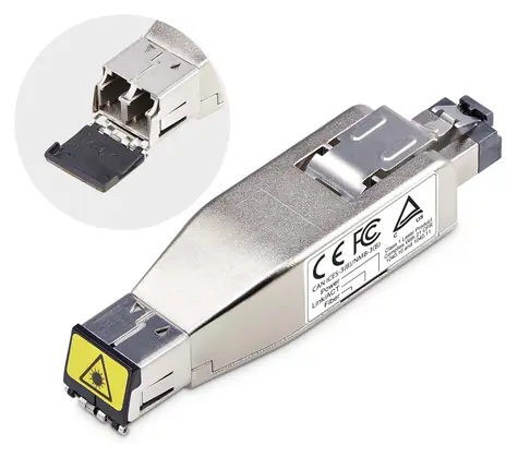 StarTech PoE Mediakonvertor SMF stříbrná / Mediakonvertor / RJ-45 / 1 Gbps / IEEE 802.3af
