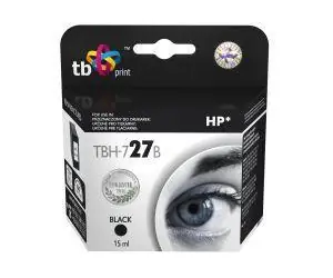 TB kompatibilní inkoustová kazeta HP č.27 (C8727AE) černá / Inkoustová kazeta / 500 stran / 15 ml