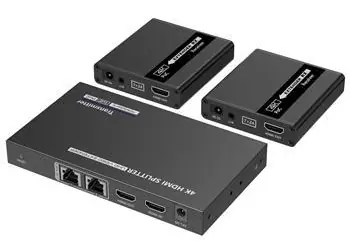 PremiumCord HDMI 1-2 splitter+extender / HDMI extender / CAT6/6a/7 / UHD 4K 30Hz / až 70 m