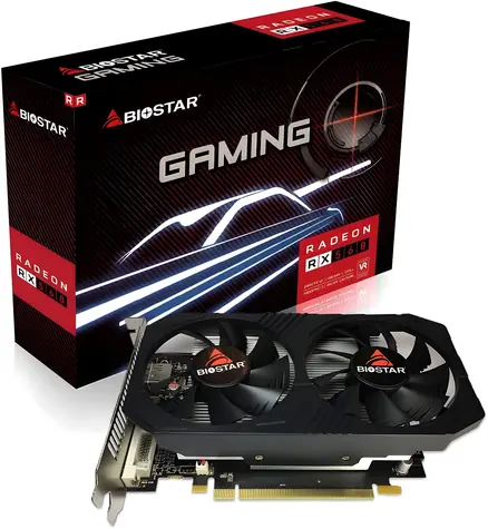 Biostar Radeon RX 560 4GB / Grafická karta / 1275 MHz / 4GB GDDR5 / 128-bit / DVI + HDMI + DP