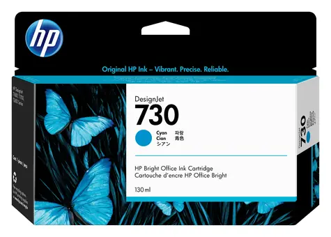 HP 730 originální cartridge / DesignJet T1700 / 130 ml / Cyan