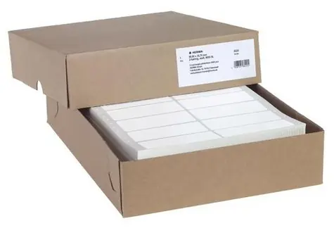 Herma Etikety 88,9x35,7 mm bílé / Etikety / nekonečné s vodicí perforací / pro jehličkové tiskárny / 8000 ks