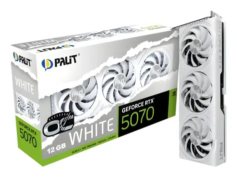 Palit GeForce RTX 5070 White OC / 2527MHz / 12GB GDDR7 / 192-bit / 1x HDMI + 3x DP / 650W (16)