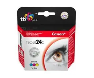 TB kompatibilní inkoustová kazeta pro Canon BCI-24C / Inkoustová kazeta / barevná / 16,5 ml / 224 stran