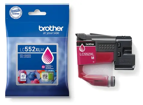 Brother LC-552XLM purpurová / Inkoustová cartridge / XL / pigmentová / 1500 stran / MFC-J3660DW, MFC-J3960DW