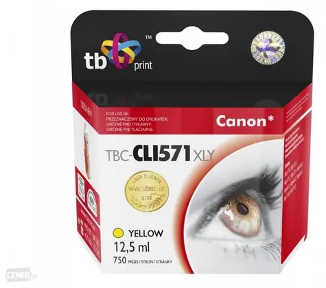 TB Kompatibilní cartridge CLI-571XL pro tiskárny Canon žlutá / Inkoustová náplň / 645 stran / 12,5 ml