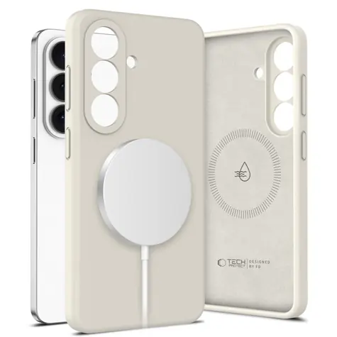 Tech-Protect Silicone MagSafe Galaxy S26 Cosmic Latte / Kryt / Silikonový / MagSafe