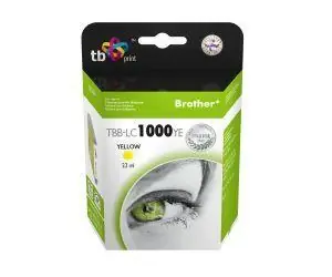 TB inkoustová kazeta kompat. s Brother LC1000Y žlutá / Inkoustová kazeta / 720 stran / 22 ml / bez čipu