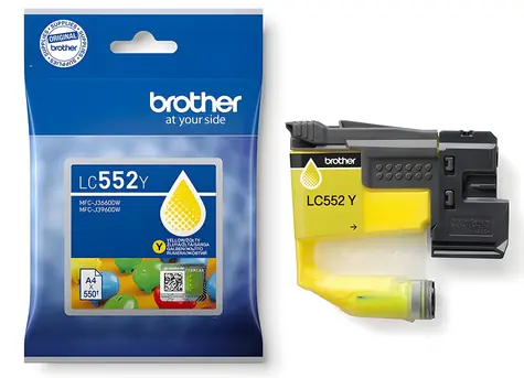 Brother LC-552Y žlutá / Inkoustová cartridge / pro MFC-J3660DW/J3960DW / 550 stran