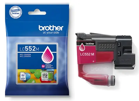 Brother LC-552M purpurová / Inkoustová cartridge / 550 stran / pro MFC-J3660DW/MFC-J3960DW
