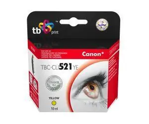 TB CLI-521Y žlutá / Inkoustová kazeta / kompatibilní s Canon Pixma / 510 stran / 10 ml