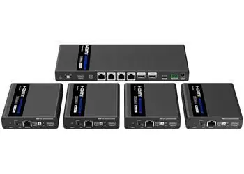 PremiumCord HDMI 1-4 splitter+extender / Rozbočovač a extender / CAT6/6a/7 / UHD 4K 60Hz / až 70 m