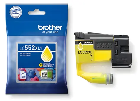 Brother LC-552XLY žlutá / Inkoustová cartridge / XL / pigmentová / 1500 stran / MFC-J3660DW, MFC-J3960DW