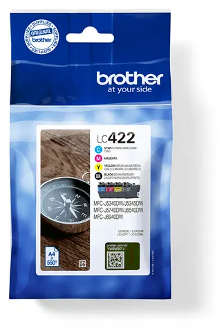 Brother LC-422VAL / Sada inkoustových cartridge / 4 ks / černá, azurová, purpurová, žlutá / pro MFC-J5340DW aj.