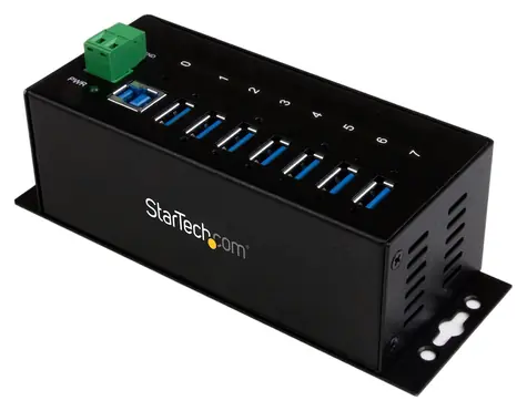 StarTech / Průmyslový USB hub / 7 portů / USB 3.0 / 7-48 V / 0 až 70 °C