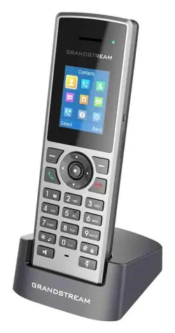 Grandstream DP722 stříbrná-černá / VoIP telefon DECT / 10 SIP účtů / 1,8