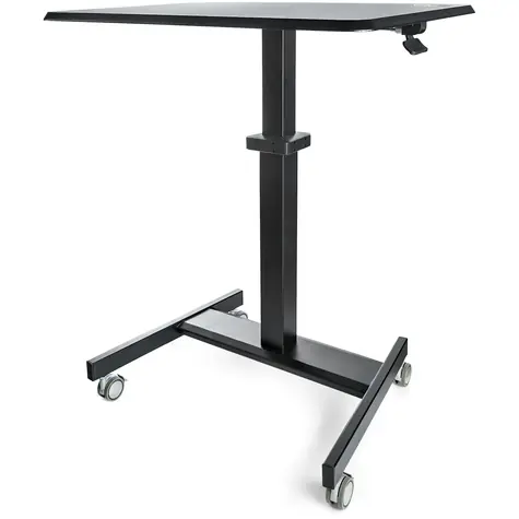 StarTech Mobilní stojan na kolečkách černá / Pracovní stanice / výškově nastavitelná / nosnost 30 kg / 60x80x110 cm