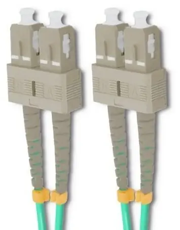 Qoltec Optický patchcord SC/UPC-SC/UPC / Multimode / OM4 / Duplex / 10 m